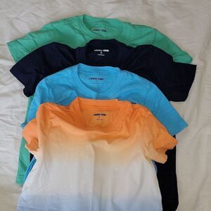 Lands' End Boys Pocket Tee & Ombre Shirt Bundle Size Medium 5-6
